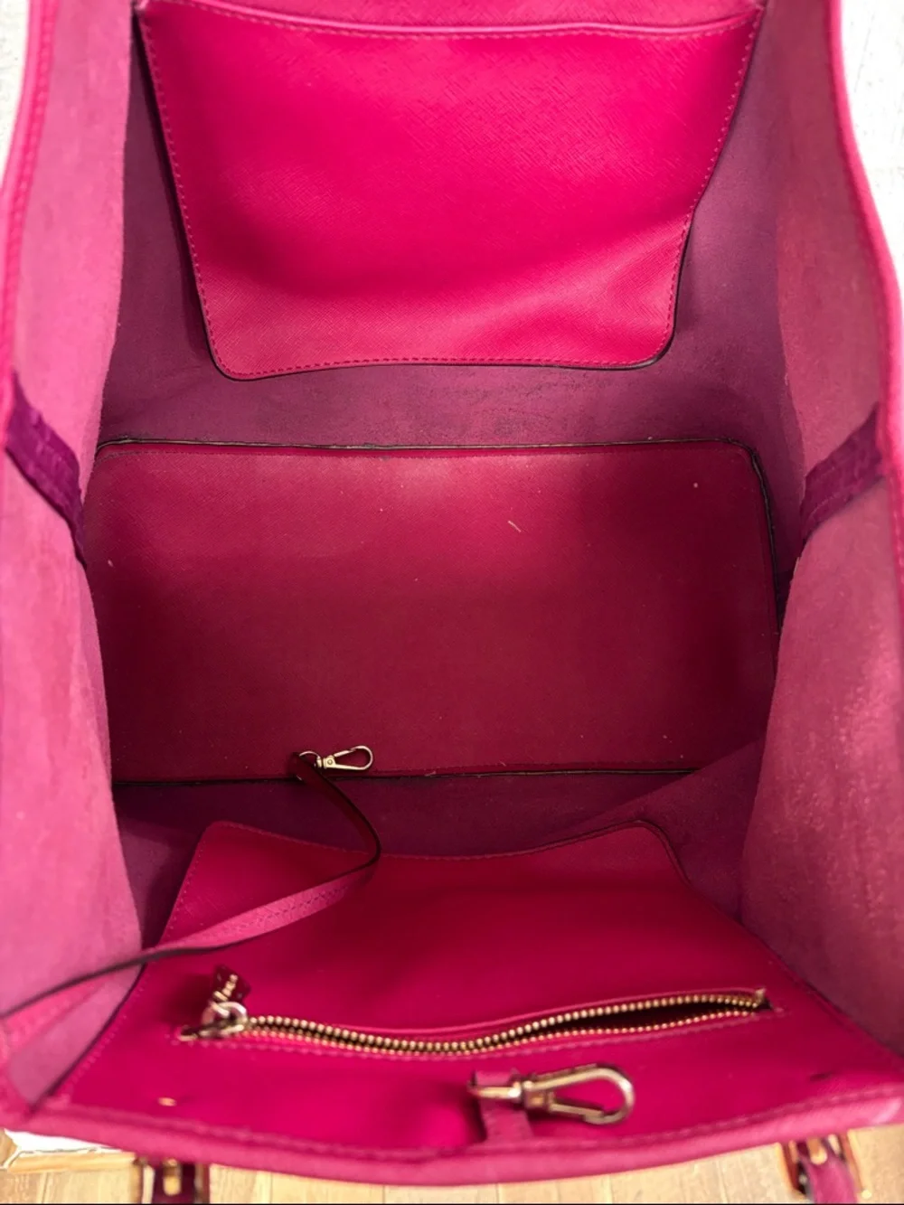 MICHAEL Michael Kors Leather Berry Saffiano Large Tote